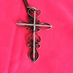 Diamond cross necklace